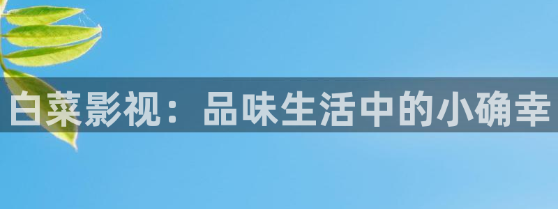 可可影院下载：白菜影视：品味生活中的小确幸